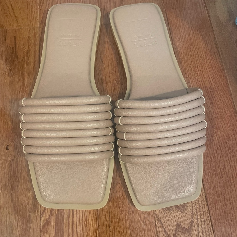 Dolce Vita Beige Slide Sandals